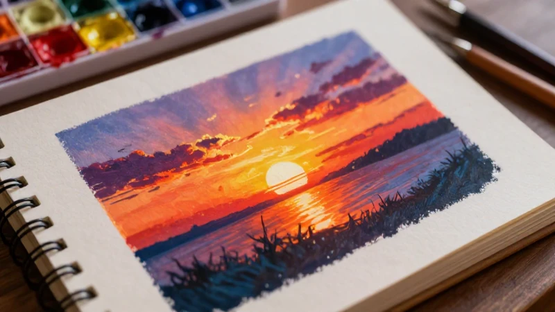 Tutorial artístico para pintar atardeceres vibrantes