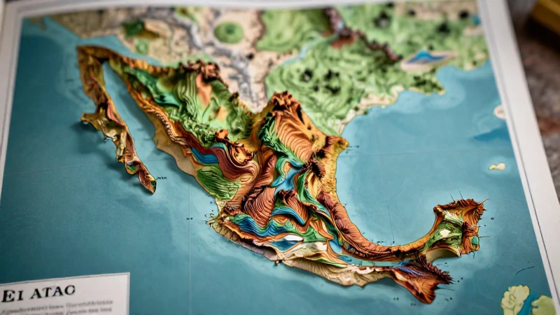 Mapa geográfico detallado de México