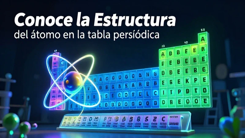 Conoce la Conoce estructura del átomo en la tabla periódica 3 Visualización futurista de la estructura atómica