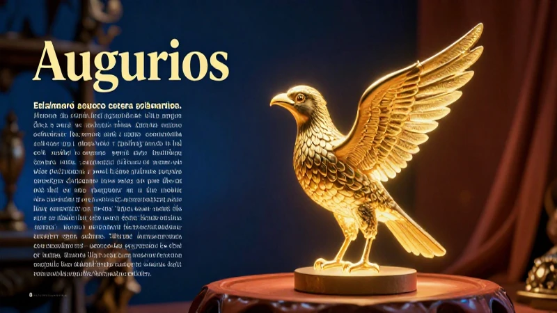Ilustración conceptual de augurios romanos