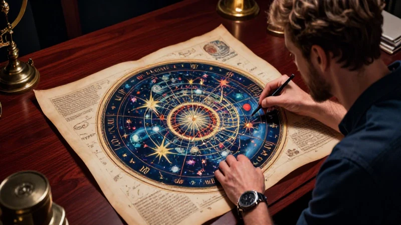 Académico analiza mapa celestial detallado