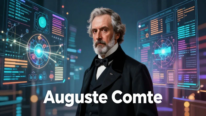 Ilustración académica de Comte con datos