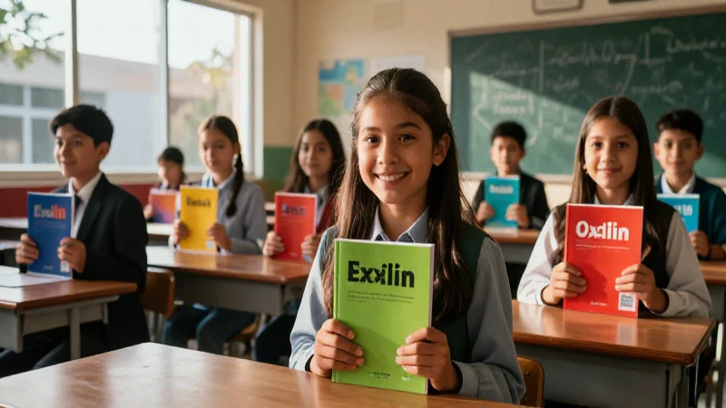 Estudiantes sonrientes en aula mexicana vibrante