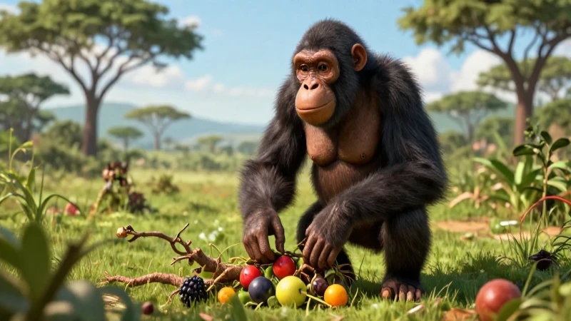 Cuál es el origen y características del Australopithecus 5 Ilustración atractiva de Australopithecus en la sabana