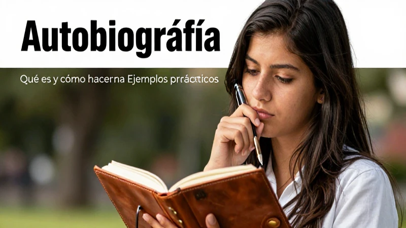 Ilustración educativa sobre la escritura de autobiografías