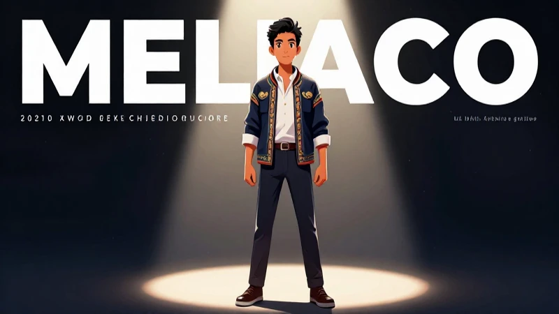 Joven triunfador bajo luz, estilo revista mexicana