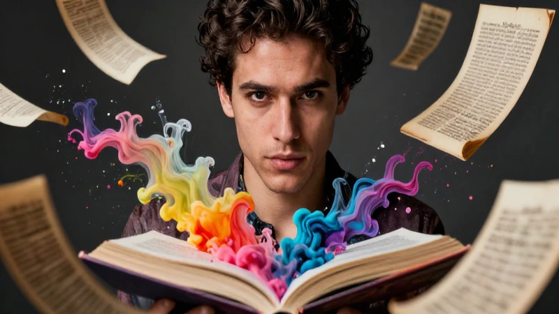 Autores: definición, concepto y su impacto en la literatura 4 Retrato dramático moderno de autor con tinta