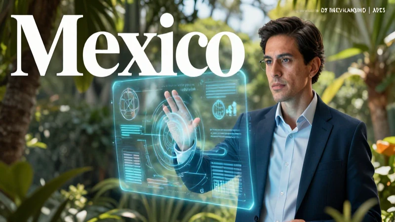 Educador interactúa con holograma moderno
