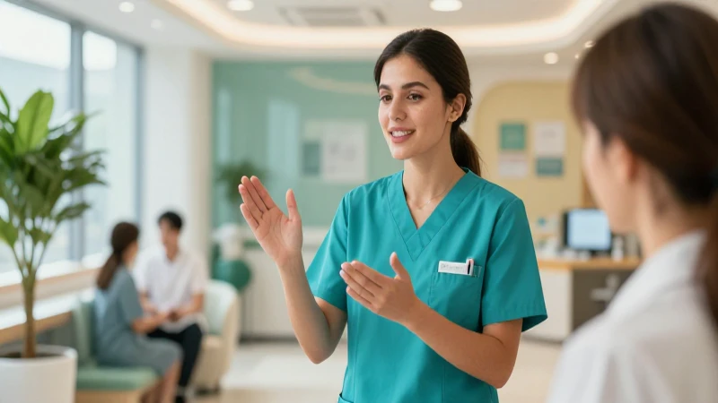 Médico atractivo en clínica moderna, iluminación cálida