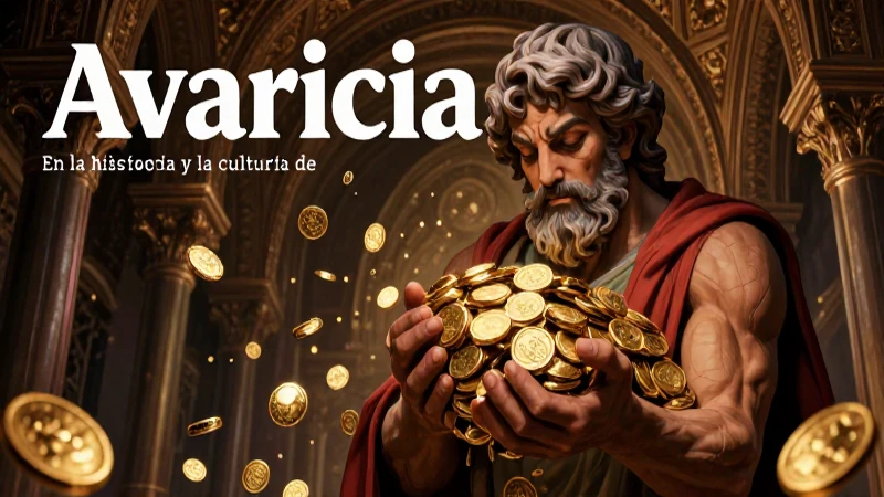 Ilustración dramática del concepto de avaricia