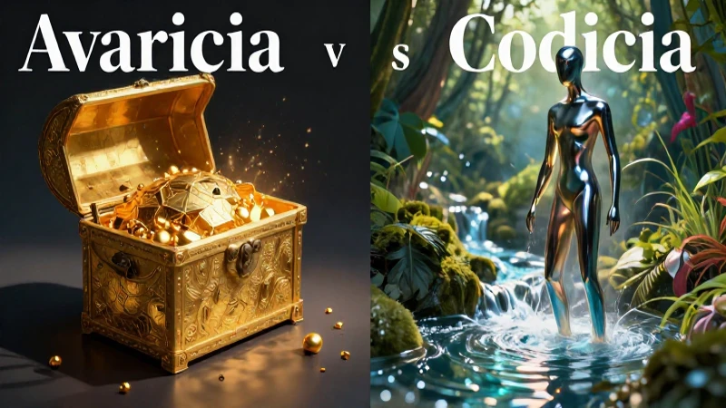 Contraste visual entre avaricia y codicia