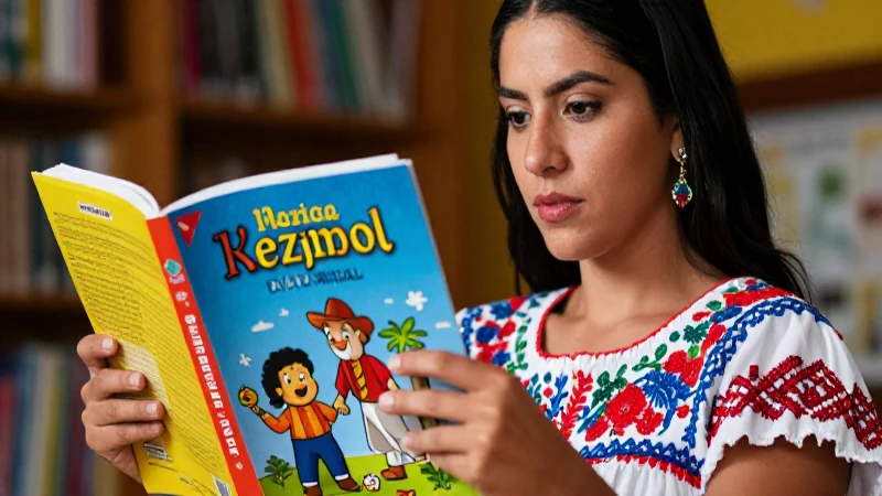 Ayotzinapa en los libros de texto: La verdad revelada y esencial 3 Madre con libro en primer plano, estilo vibrante y real