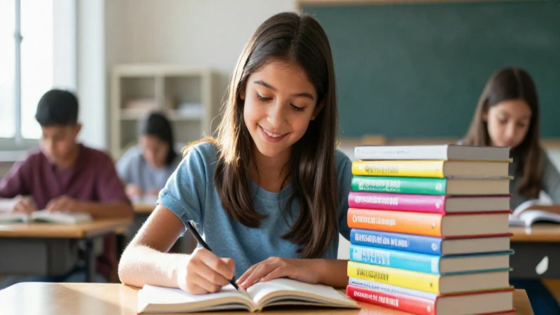 Ayudas del Gobierno de Canarias: Ahorra en libros de texto y educación 4 Estudiante feliz estudia libros con luz brillante
