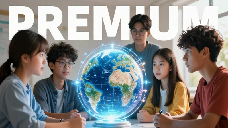 Jóvenes colaborando con excelencia educativa futura