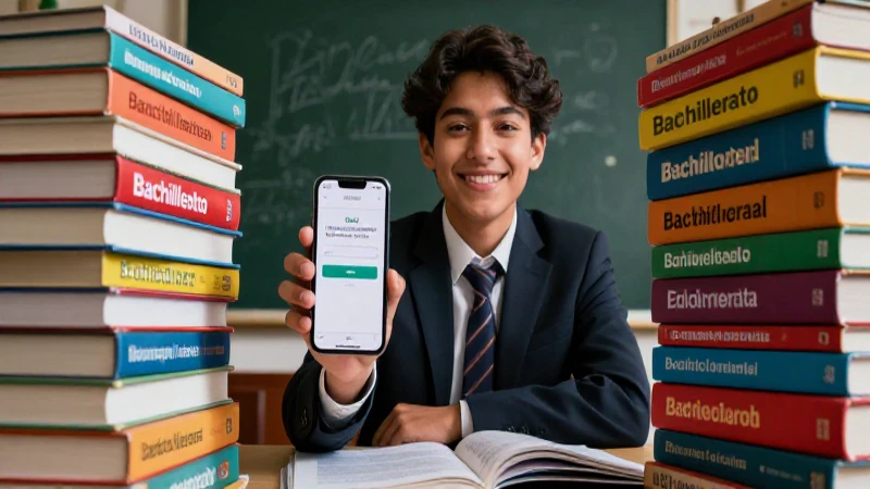 Estudiante feliz con éxito educativo moderno