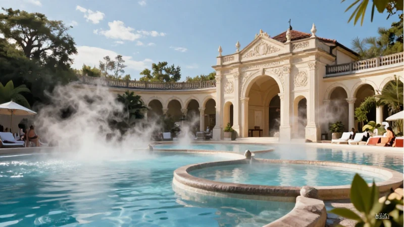 Balnearios: Qué son, etimología, características y ejemplos 9 Balneario histórico elegante y realista