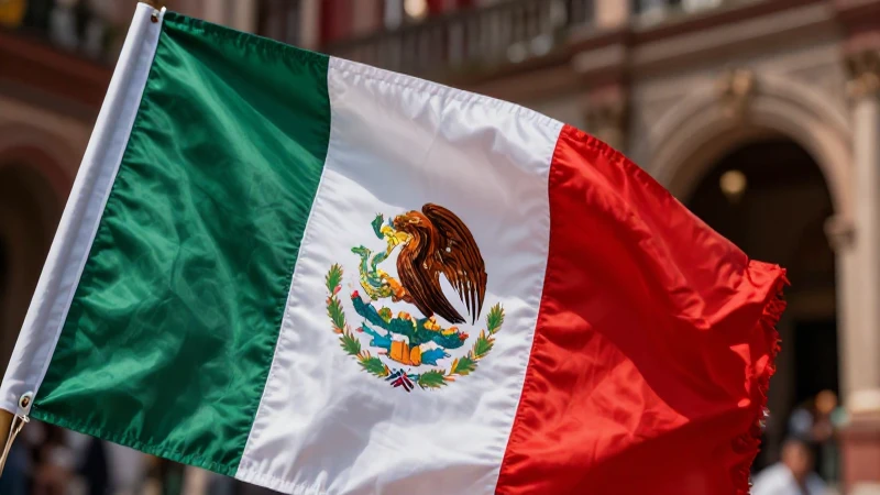 Foto profesional de banderita mexicana auténtica