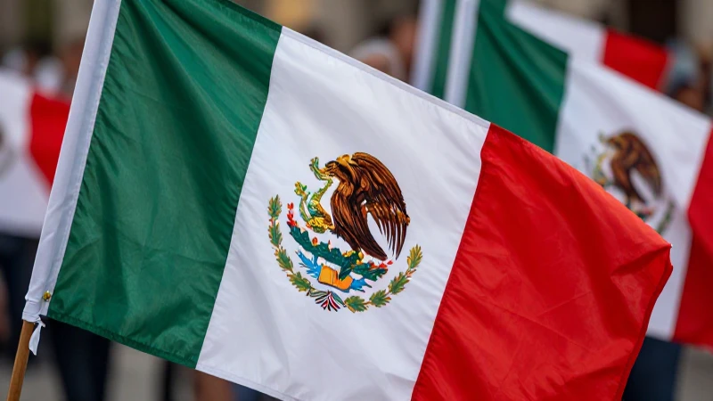 Banderitas mexicanas vibrantes y realistas