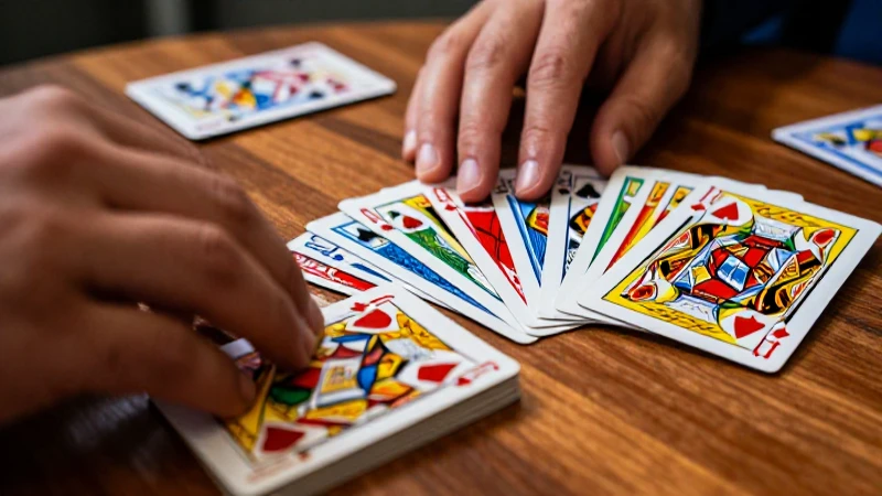 Cartas vibrantes en mesa, portada educativa mexicana