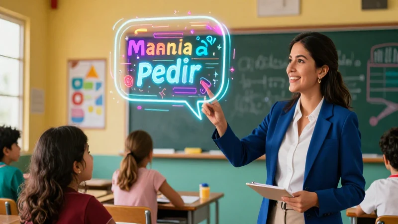 Profesora enseña español en México