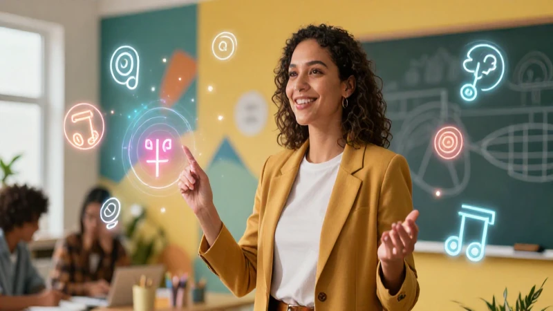 Educadora brillante en diseño moderno