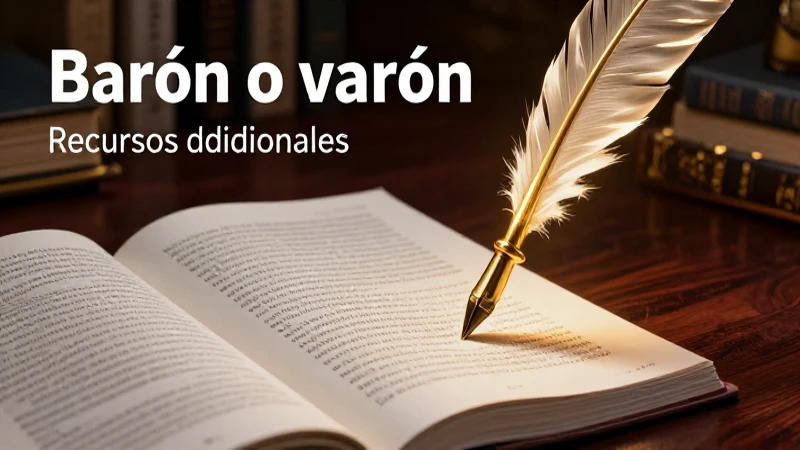 Barón o varón: ¿cuál es la forma correcta?