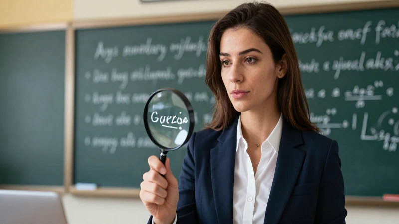 Educador atractivo con precisión académica detallada y vibrante