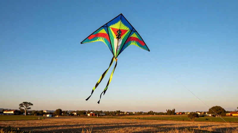 Kite volando con estilo en el cielo azul