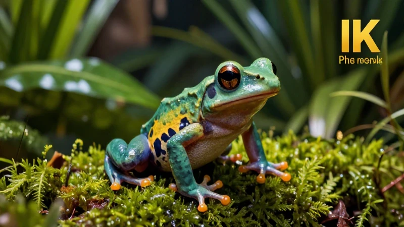 Batracios: Definición, Concepto y Características Esenciales 9 Animal vibrante sobre musgo tropical detallado