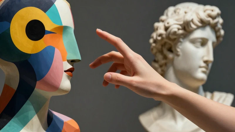 Bellas Artes: Concepto, Tipos y Características Esenciales 3 Mano, escultura abstracta y fragmentos clásicos