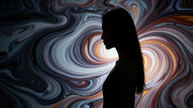 Belleza y cuerpo humano en el arte: una mirada filosófica 7 Silueta femenina en marblado dinámico y luz abstracta