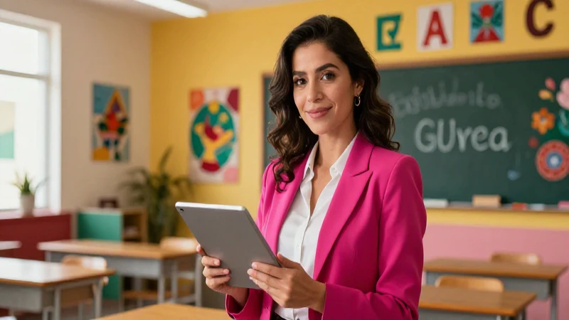 Profesora mexicana y recursos educativos digitales