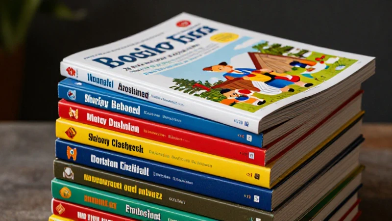 Libros educativos coloridos con estética profesional