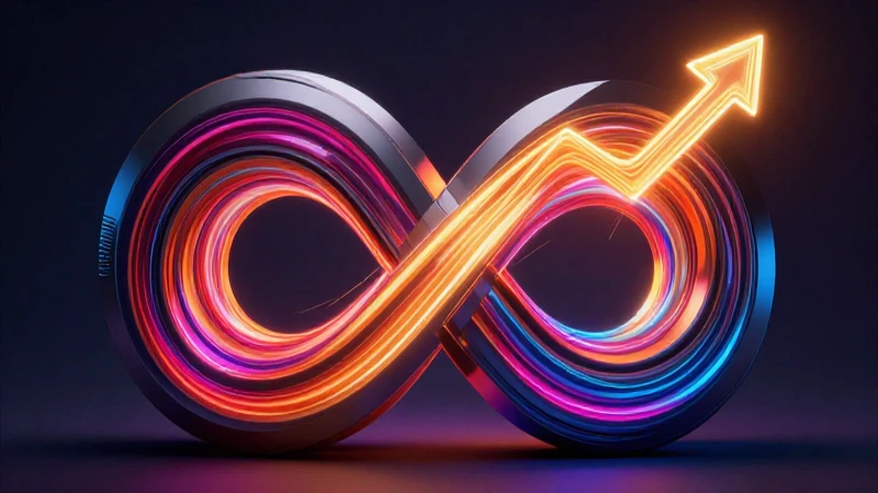 Formas geométricas vibrantes con energía ascendente