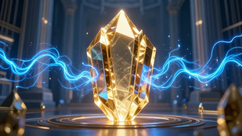 Binomios cuadrados perfectos: 20 ejemplos prácticos 3 Estructura geométrica dorada con energía azul vibrante