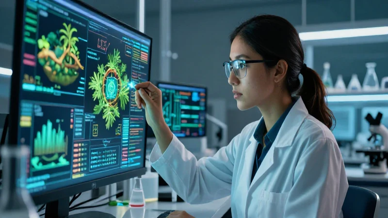 Bioanalista mexicana analiza datos complejos futuristas
