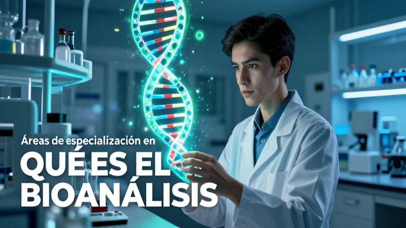Analista bioanalista en laboratorio moderno