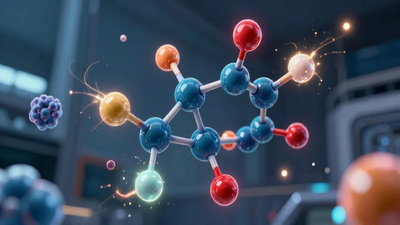 Estructura molecular de carbono vibrante en 3D