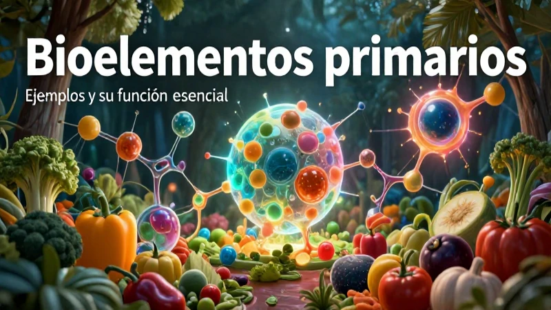Fuentes de bioelementos primarios y sus funciones