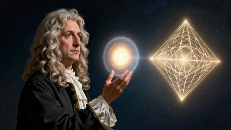 Newton estudia la ciencia con luz y diagramas