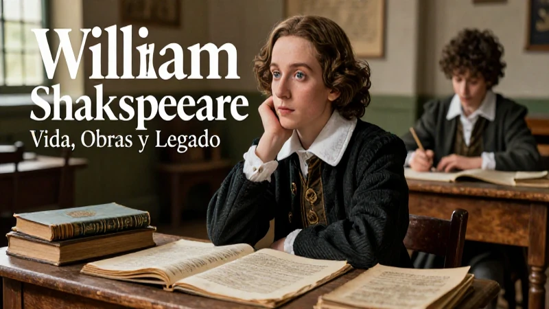 Joven Shakespeare en su aula renacentista