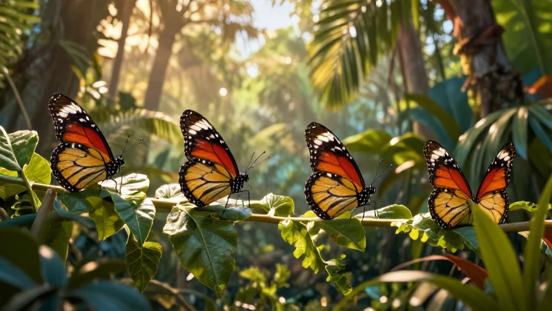 Metamorfosis vibrante de mariposa altamente detallada