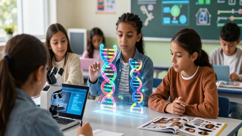 Estudiantes exploran ADN con tecnología holográfica