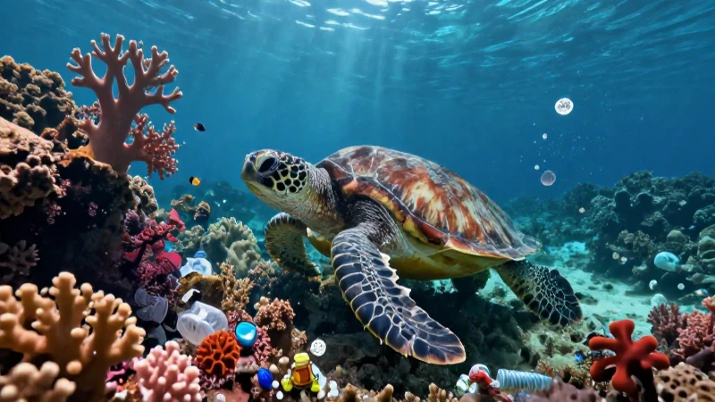 Biología marina: definición, concepto y su importancia clave 6 Arrecife colorido bajo amenaza de plástico