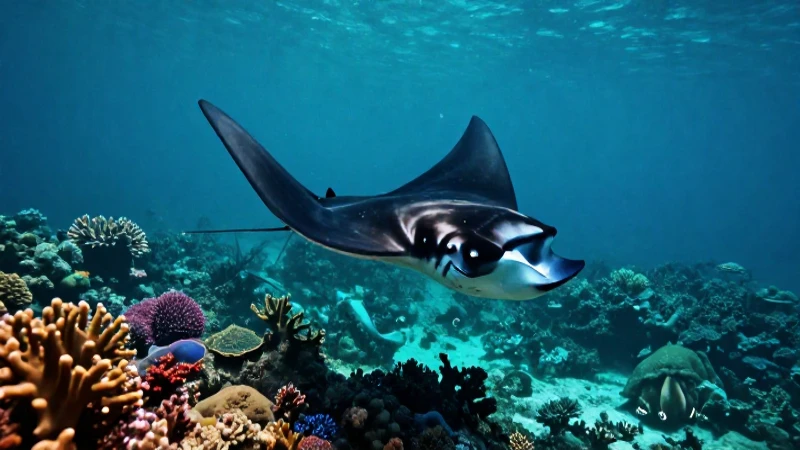 Biología marina: definición, concepto y su importancia clave 9 Reef colorido y mantarrayas en agua turquesa