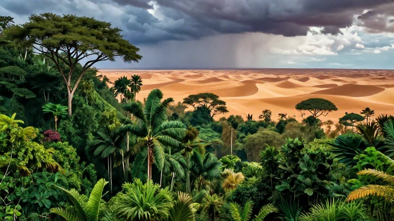 Bioma: Qué es, definición, características y tipos 3 Contraste dramático de selva y desierto