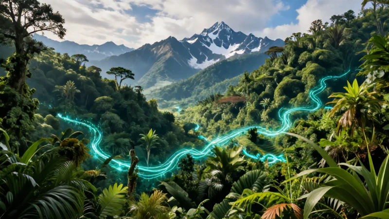 Biomas: Qué son y su importancia en el equilibrio ecológico 7 Ecosistema vibrante con luz fotorrealista