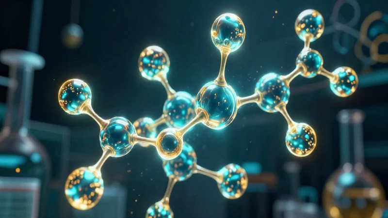 Bioquímico: Concepto, Historia y Ramas de Estudio Clave 3 Estructura molecular biológica vibrante con estética académica moderna