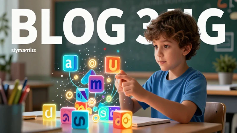 Bisílabas: 100 Ejemplos de Palabras Bisílabas Comunes 3 Estudiante aprende con bloques visuales vibrantes