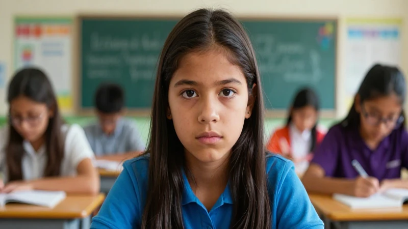 Joven mexicana decidida en clase moderna